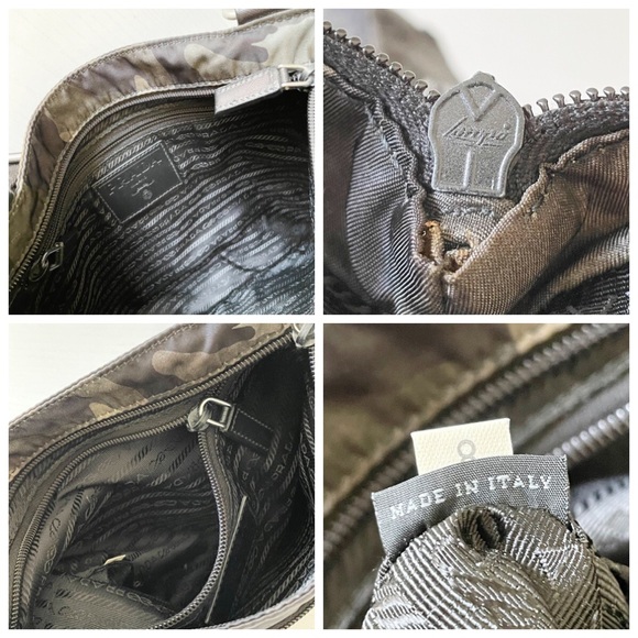 Prada gray Tessuto camo print nylon crossbody bag triangle logo - Picture 9 of 11